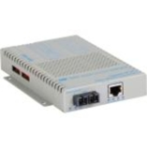 9503-1-11 OmniConverter 10/100/1000 60W Hi-PoE Gigabit Ethernet Fiber Media Converter Switch RJ45 SC Single-Mode 12km 1 x 10/100/1000BASE-T; 1 x 1000BASE-LX;