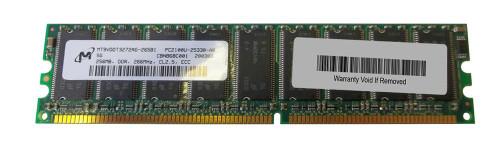 12R6967-PE Edge Memory 256MB PC2100 DDR-266MHz ECC Unbuffered CL2.5 184-Pin DIMM Memory Module