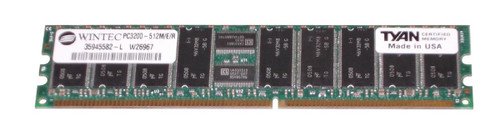 35945582-L Wintec 512MB PC3200 DDR-400MHz Registered ECC CL3 184-Pin DIMM 2.5V Dual Rank Memory Module