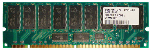 370-4281-01 Sun 512MB PC133 133MHz ECC Registered CL3 168-Pin DIMM Memory Module for Sun Fire V100 and V120