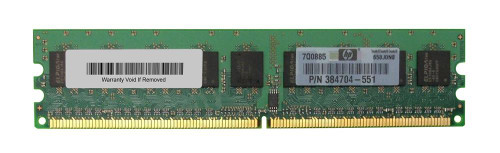 384704-551 HP 512MB PC2-5300 DDR2-667MHz ECC Unbuffered CL5 240-Pin DIMM Single Rank Memory Module