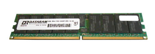 63370 Dataram 8GB PC2-5300 DDR2-667MHz ECC Registered CL5 240-Pin DIMM Dual Rank Memory Module