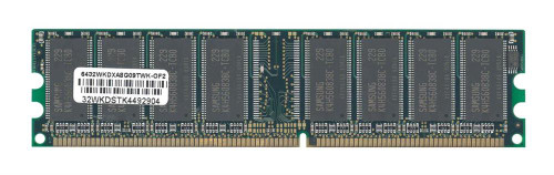 6432WKDXA8G09TWK-OF2 PNY 256MB PC2100 DDR-266MHz non-ECC Unbuffered CL2.5 184-Pin DIMM 2.5V Memory Module