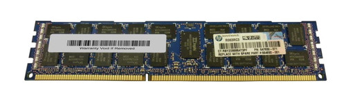 664690001B HP 8GB PC3-10600 DDR3-1333MHz ECC Registered CL9 240-Pin DIMM 1.35V Low Voltage Dual Rank Memory Module