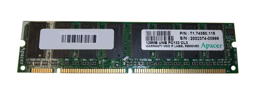 71.74350.115 Apacer 128MB SDRAM PC133 133MHz non-ECC Unbuffered CL3 168-Pin DIMM Memory Module