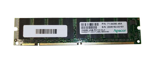 71.84350.46A Apacer 256MB PC133 133MHz non-ECC Unbuffered CL3 168-Pin DIMM Memory Module
