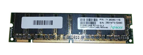 71.95350.11E Apacer 512MB PC133 133MHz non-ECC Unbuffered CL3 168-Pin DIMM Memory Module