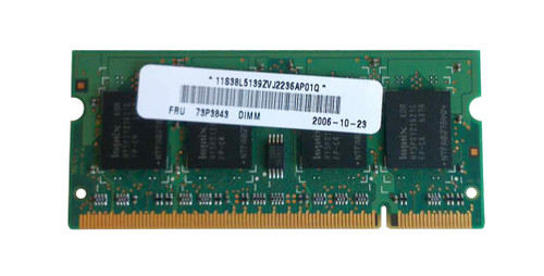 73P38432115 IBM 512MB PC2-4200 DDR2-533MHz non-ECC Unbuffered CL4 200-Pin SoDimm Memory Module