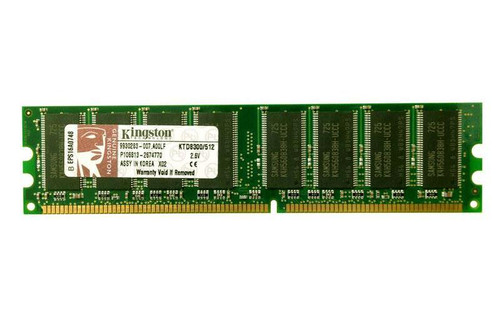 9905216-007 Kingston 512MB PC3200 DDR-400MHz non-ECC Unbuffered CL3 184-Pin DIMM Memory Module