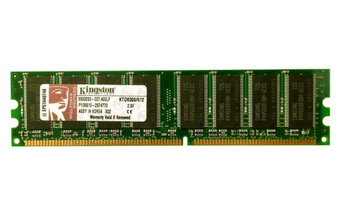 9905216-007.A00 Kingston 512MB PC3200 DDR-400MHz non-ECC Unbuffered CL3 184-Pin DIMM Memory Module