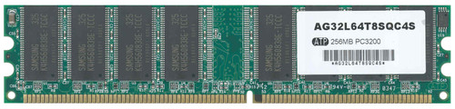 AG32L64T8SQC4S ATP 256MB PC3200 DDR-400MHz non-ECC Unbuffered CL3 184-Pin DIMM Memory Module