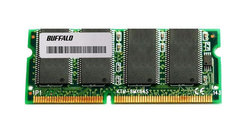 AN133-512M Buffalo TechWorks 512MB PC133 133MHz non-ECC Unbuffered CL3 144-Pin 3.3V SoDimm Memory Module