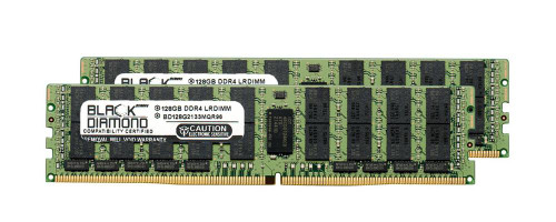 BD128GX22133MQR96 Black Diamond 256GB Kit (2 X 128GB) PC4-17000 DDR4-2133MHz ECC Registered CL15 288-Pin Load Reduced DIMM 1.2V Octal Rank Memory