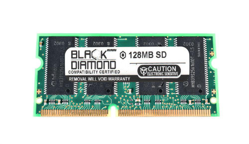 BD128M100MN03 Black Diamond 128MB PC100 100MHz non-ECC Unbuffered CL2 144-Pin SoDimm Memory Module