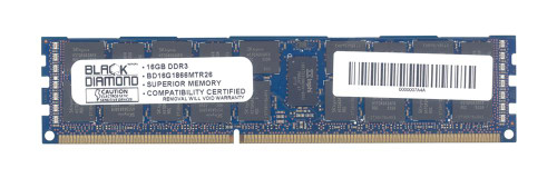 BD16G1866MTR26 Black Diamond 16GB PC3-14900 DDR3-1866MHz ECC Registered CL13 240-Pin DIMM Dual Rank Memory Module