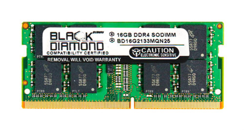 BD16G2133MQN25 Black Diamond 16GB PC4-17000 DDR4-2133MHz non-ECC Unbuffered CL15 260-Pin SoDimm 1.2V Dual Rank Memory Module
