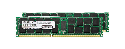 BD16GX21066MTR26 Black Diamond 32GB Kit (2 X 16GB) PC3-8500 DDR3-1066MHz ECC Registered CL7 240-Pin DIMM Dual Rank Memory