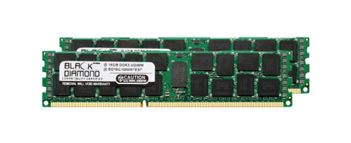 BD16GX21066MTR97 Black Diamond 32GB Kit (2 X 16GB) PC3-8500 DDR3-1066MHz ECC Registered CL7 240-Pin DIMM Dual Rank Memory