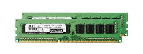 BD16GX21333MTE23 Black Diamond 32GB Kit (2 X 16GB) PC3-10600 DDR3-1333MHz ECC Registered CL9 240-Pin DIMM Quad Rank Memory