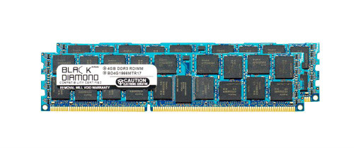 BD4GX21866MTR17 Black Diamond 8GB PC3-14900 DDR3-1866MHz ECC Registered CL13 240-Pin DIMM Dual Rank Memory Module