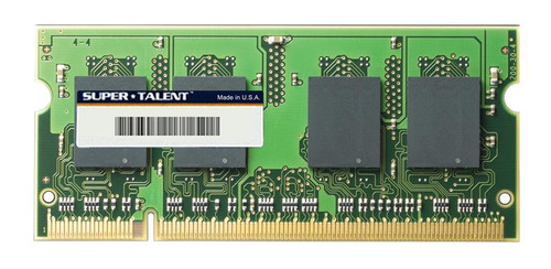 D2-6SO512A Super Talent 512MB PC2-5300 DDR2-667MHz non-ECC Unbuffered CL5 200-Pin SoDimm Single Rank Memory Module