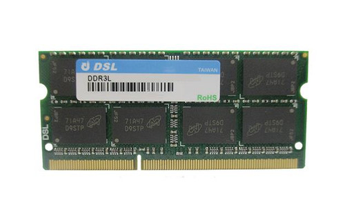 D3SE12082XH12AA DSL 8GB PC3-12800 DDR3-1600MHz non-ECC Unbuffered CL11 204-Pin SoDimm 1.35V Low Voltage Dual Rank Memory Module