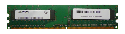 EBE11UD8JWA-6E-E Elpida 512MB PC2-5300 DDR2-667MHz non-ECC Unbuffered CL5 240-Pin DIMM Dual Rank Memory Module