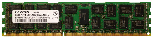 EBJ81RF4BCFA-DJ-F Elpida 8GB PC3-10600 DDR3-1333MHz ECC Registered CL9 240-Pin DIMM Dual Rank Memory Module