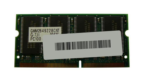 GMM2649228CNT Hyundai 64MB PC100 100MHz non-ECC Unbuffered CL2 144-Pin SoDimm Memory Module