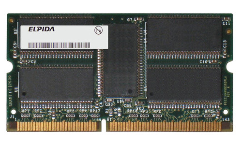 HB52RD649DC-A6L Elpida 512MB PC100 100MHz ECC Unbuffered CL2 144-Pin SoDimm Memory Module