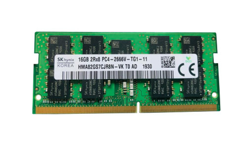 HMA82GS7CJR8N-VK Hynix 16GB PC4-21300 DDR4-2666MHz ECC Unbuffered CL19 260-Pin SoDimm 1.2V Dual Rank Memory Module