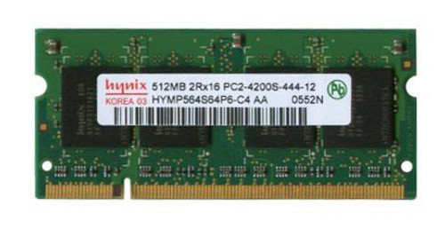 HYMP564S64P6-C4 AA Hynix 512MB PC2-4200 DDR2-533MHz non-ECC Unbuffered CL4 200-Pin SoDimm Memory Module HYMP564S64P6-C4