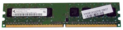 HYS64T64000EU-2.5-B2 Qimonda 512MB PC2-6400 DDR2-800MHz non-ECC Unbuffered CL4 240-Pin DIMM Single Rank Memory Module