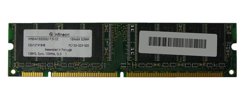 HYS64V16300GU-7.5-C2 Infineon 128MB PC133 133MHz non-ECC Unbuffered CL3 168-Pin DIMM Memory Module