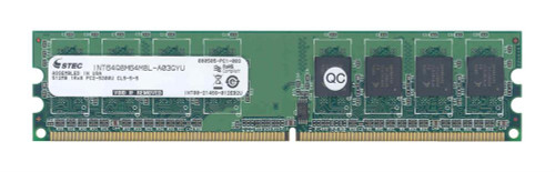 INT64Q8M64M8L-A03GYU Stec 512MB PC2-5300 DDR2-667MHz non-ECC Unbuffered CL5 240-Pin DIMM Dual Rank Memory Module