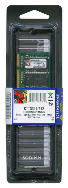 KTT3311/512 Kingston 512MB PC2700 DDR-333MHz non-ECC Unbuffered CL2.5 200-Pin SoDimm Memory Module