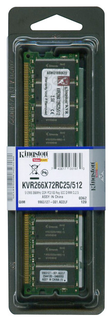 KVR266X72RC25/512D Kingston 512MB PC2100 DDR-266MHz Registered ECC