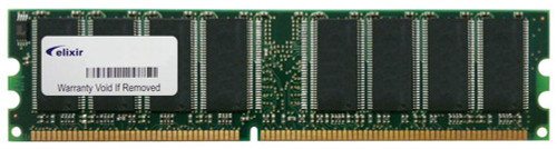 M2U12864DSH4B3G-5T Elixir 128MB PC3200 DDR-400MHz non-ECC Unbuffered CL3 184-Pin DIMM Memory Module