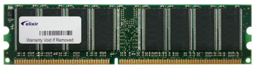 M2U25664DS88-5T Elixir 256MB PC3200 DDR-400MHz non-ECC Unbuffered CL3 184-Pin DIMM Memory Module