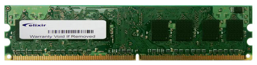 M2Y25664TUH4B0F-25C Elixir 256MB PC2-6400 DDR2-800MHz non-ECC Unbuffered 240-Pin DIMM Memory Module