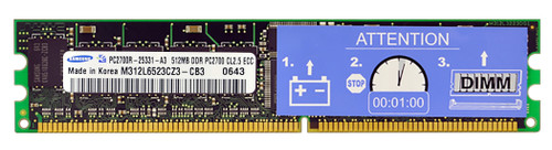 M312L6523CZ3-CB3 Samsung 512MB PC2700 DDR-333MHz Registered ECC CL2.5 184-Pin DIMM 2.5V Memory Module