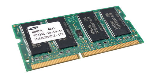 M464S3254CT2-L7A Samsung 256MB PC133 133MHz non-ECC Unbuffered CL3 144-Pin SDRAM SoDimm Memory Module