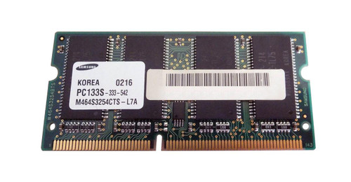 M464S3254CTS-L7A Samsung 256MB PC133 133MHz non-ECC Unbuffered CL3 144-Pin SDRAM SoDimm Memory Module