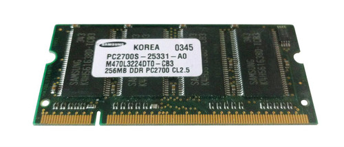 M470L3224DT0-CB3 Samsung 256MB PC2700 DDR-333MHz non-ECC Unbuffered CL2.5 200-Pin SoDimm Memory Module
