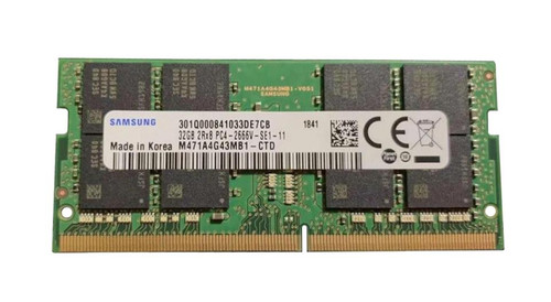 M474A4G43MB1-CTDQ Samsung 32GB PC4-21300 DDR4-2666MHz ECC Unbuffered CL19 260-Pin SoDimm 1.2V Dual Rank Memory Module