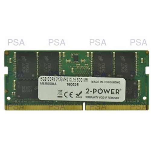 MEM5504A 2-Power 16GB PC4-17000 DDR4-2133MHz non-ECC Unbuffered CL15 260-Pin SoDimm 1.2V Dual Rank Memory Module