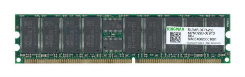 MPNC22D-38ST3-SBJ Kingmax 512MB PC2100 DDR-266MHz Registered ECC CL2.5 184-Pin DIMM 2.5V Memory Module