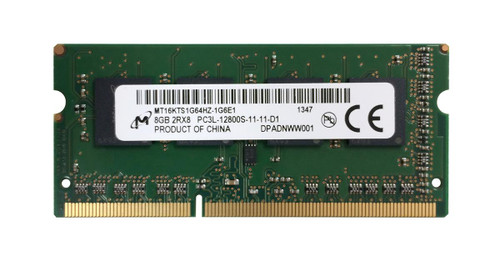 MT16KTS1G64HZ-1G6 Micron 8GB PC3-12800 DDR3-1600MHz non-ECC Unbuffered CL11 204-Pin SoDimm 1.35V Low Voltage Memory Module