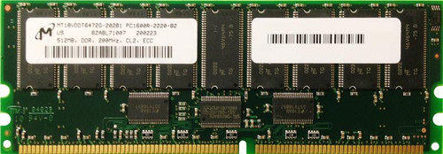MT18VDDT6472G-202B1 Micron 512MB PC1600 DDR-200MHz Registered ECC CL2 184-Pin DIMM 2.5V Memory Module