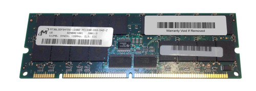 MT36LSDF6472G-133 Micron 512MB PC133 133MHz ECC Registered CL3 168-Pin DIMM Memory Module